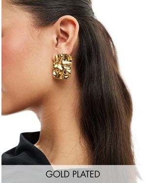 Neck On The Line – estrella – statement-ohrstecker aus vergoldetem edelstahl - Schwarz