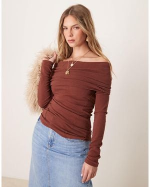 Free People Iris Foldover Layering Top - Red