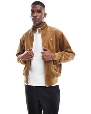 Polo Ralph Lauren Icon Logo Lined Cord Harrington - Natural