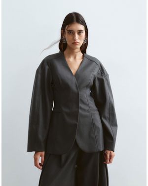 ARRANGE Twill Sculpted Blazer Co-Ord - Black