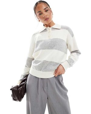 HUNTER Stripe Rugby Knit - White