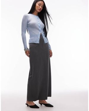 ASOS Tailored Maxi Pencil Skirt - Blue