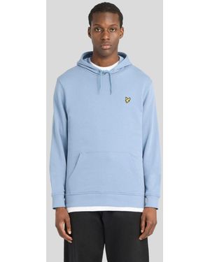 Lyle & Scott Loopback Cotton Hoodie - Blue