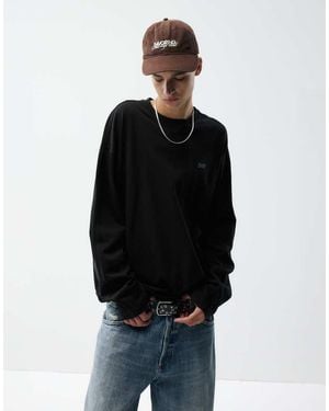 Pull&Bear T-Shirt A Maniche Lunghe Nera - Nero