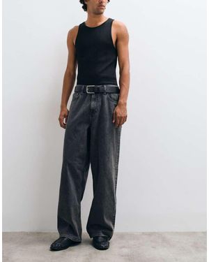 ASOS Jeans Larghi Slavato - Blu
