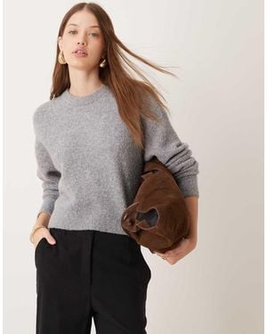 New Look Boucle Fluffy Jumper - Grey