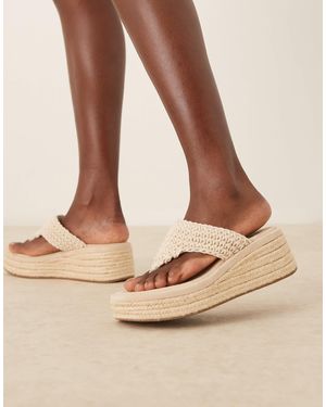 ASOS – toucan – zehenstegsandalen - Natur