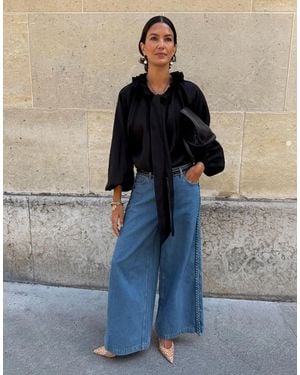 Never Fully Dressed Denim Plaited Detail Jeans - Blue