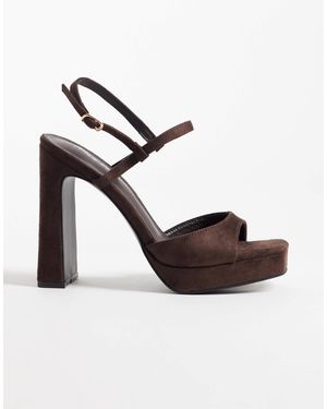 Public Desire Rhoda plateausandalen mit absatz - Braun