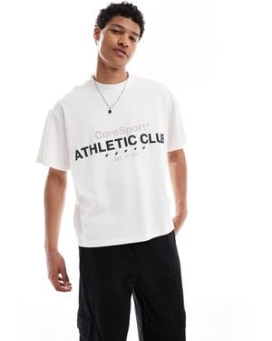 Jack & Jones Boxy Crop T-Shirt With Front Print - White