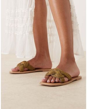 ASOS Flora Woven Mule Sandal - Brown
