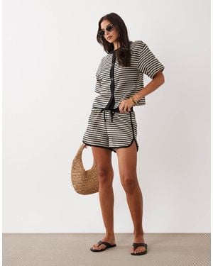 ASOS Textured Knit Runner Short Co-Ord - Multicolor