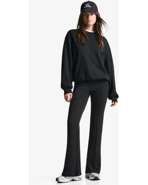 Bershka Modal Flare Trousers - Black