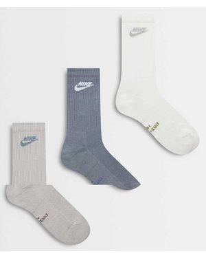 Nike Everyday Elevated 3 Pack Crew Sock - White