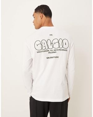 ASOS – langärmliges relaxed-fit-t-shirt - Weiß