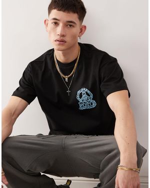 Dr. Denim Dr. denim – trooper – locker geschnittenes t-shirt - Schwarz