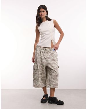 Collusion Bermuda baggy cargo - camouflage clair délavé - Multicolore
