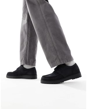 Fred Perry Kenney Low Top Waxed Suede Boots - Gray