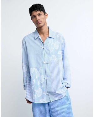 Desigual Chemise à imprimé floral - Bleu