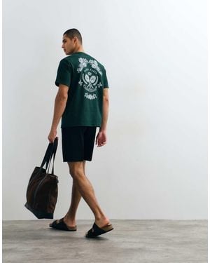 River Island Camiseta Extragrande Con Texto "Saint Paris Tennis" - Blanco
