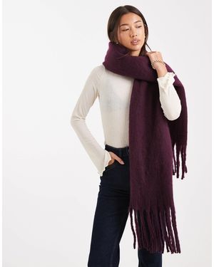 Glamorous Écharpe style couverture - prune - Bleu