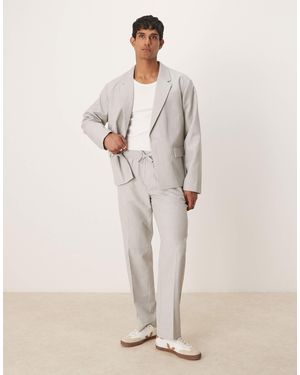 ASOS – strukturierte anzughose zum hineinschlüpfen - Natur