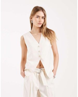 ONLY Gilet Sartoriale Color Crema - Bianco