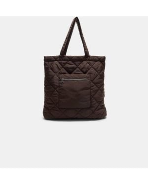 Stradivarius Cabas réversible matelassé - marron
