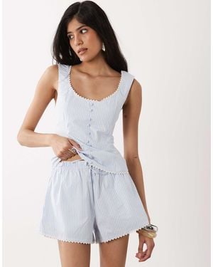 WeWoreWhat Paperbag Short Mix And Match Co-Ord - White