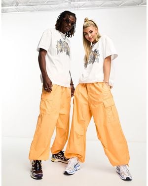 Weekday Unisex Parachute baggy Pants - White