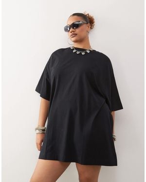 Collusion Plus T-Shirt Mini Dress - Black