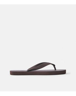 Pull&Bear – flache sandalen - Braun