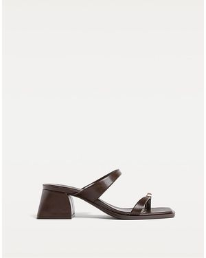 Stradivarius High Heel Sandals With Metal Detail - White