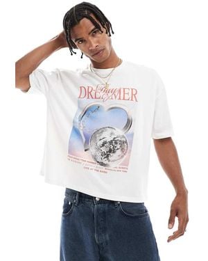ASOS Boxy Oversized Graphic T-shirt - Blue