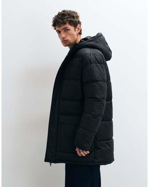 French Connection Hooded Padded Parka Jacket - Blue