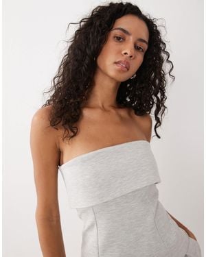 ASOS Oberteil im korsett-stil mit umschlagdetail - Grau