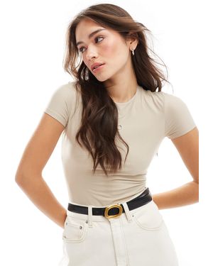 Abercrombie & Fitch – cool matte – t-shirt-body - Weiß