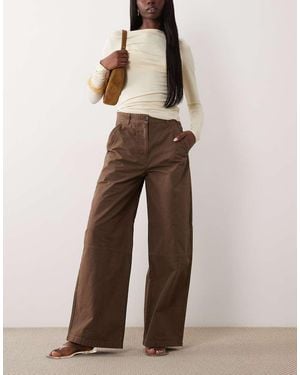 Cotton On Haven Wide Leg Pant - Brown