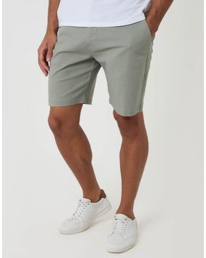 Threadbare Cotton 3 Pocket Stretch Chino Shorts - Grey