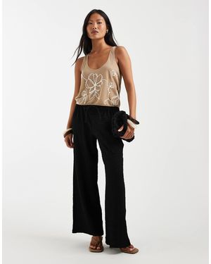 JDY Petite Textured Tailored Pants - White