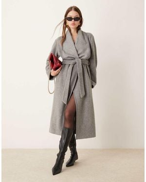 New Look Belted Blanket Coat - Natural