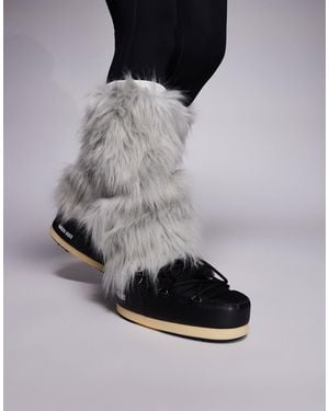 Kaiia Exclusive Furry Leg Warmers - Gray