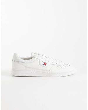 Tommy Hilfiger Greenwich Real Premium Leather Sneakers - White