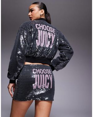 Juicy Couture – pailletten-minirock - Blau