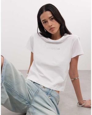 ICECREAM Diamante Logo Soft Serve Baby Tee - White