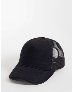 ASOS Canvas Trucker Cap - Blue
