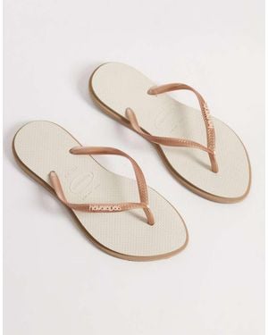 Havaianas Slim Point Flip Flops - Natural