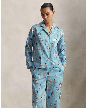 Polo Ralph Lauren Iconic Bear Madison Pyjama Set - Blue