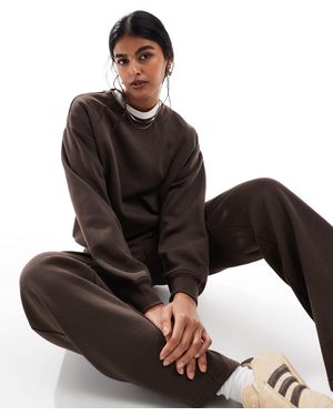 Pieces Oversized Sweatshirt Co-ord - Black