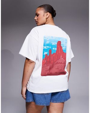 South Beach Arizona Print Oversized T-shirt - Gray